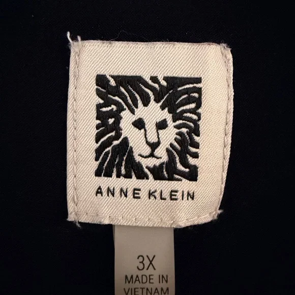 Anne Klein Black and White Polka Dot V-Neck Blouse - Picture 2 of 3